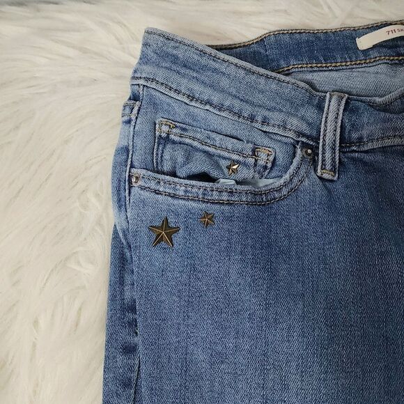 Levi's 711 skinny with button details women's size 28 - Picture 5 of 10